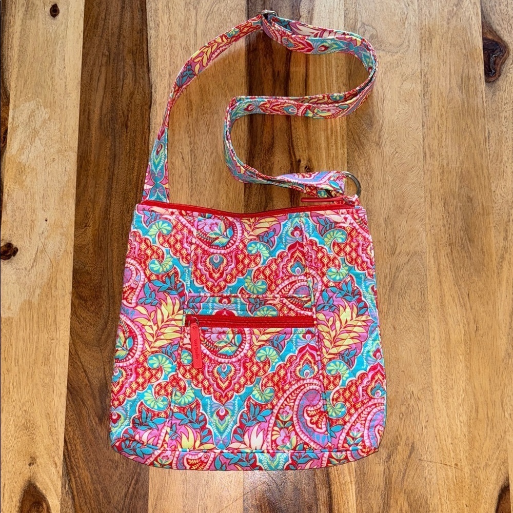 Vera Bradley Floral Print Adjustable Strap Crossbody Bag